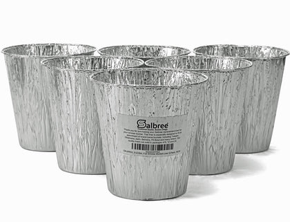Salbree smoker bucket drip foil liner tray ready for quick cleanup after grilling
