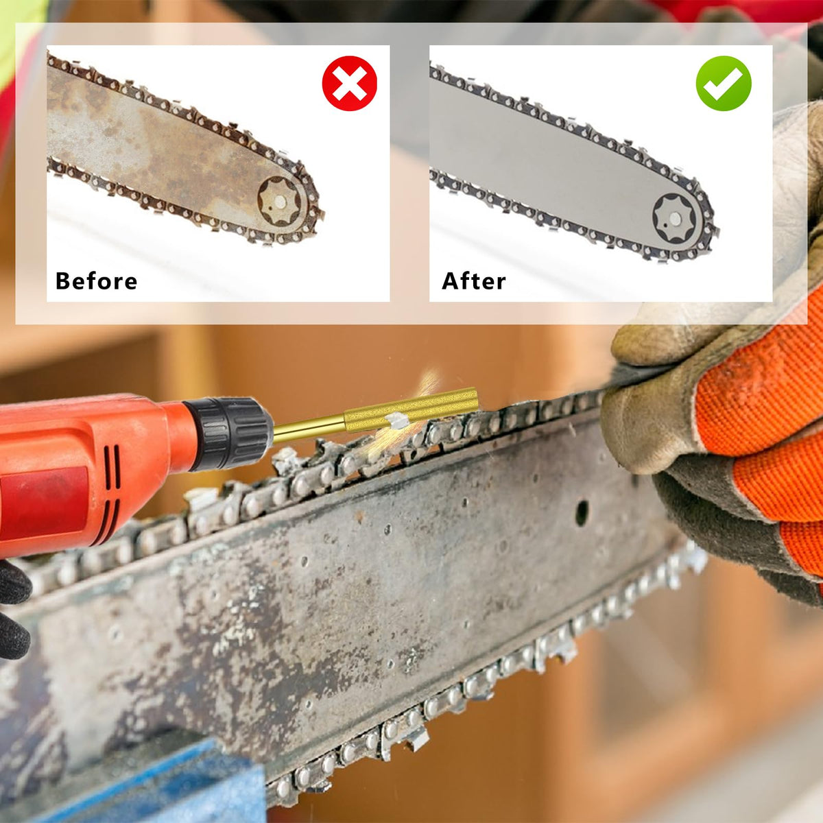 Salbsever diamond whetstone for chainsaw maintenance and blade refinishing