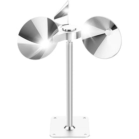 Salcod reflective bird deterrent on patio spins and reflects sunlight to deter birds.