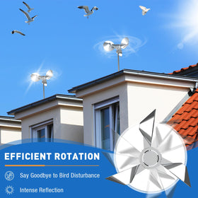 Salcod wind-powered pinwheel deterrent deters pigeons and sparrows with breeze.