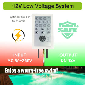 SALIFA wet niche installation ready pool light fits standard niche.
