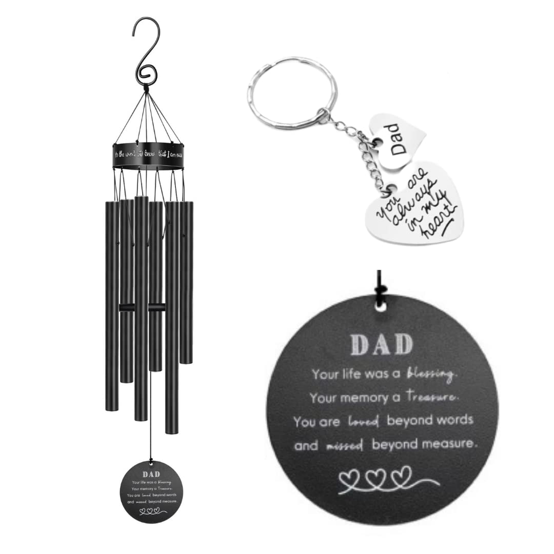 Salolo memorial wind chimes with 30-inch length and weather-resistant tubes.