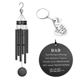 Salolo memorial wind chimes with 30-inch length and weather-resistant tubes.