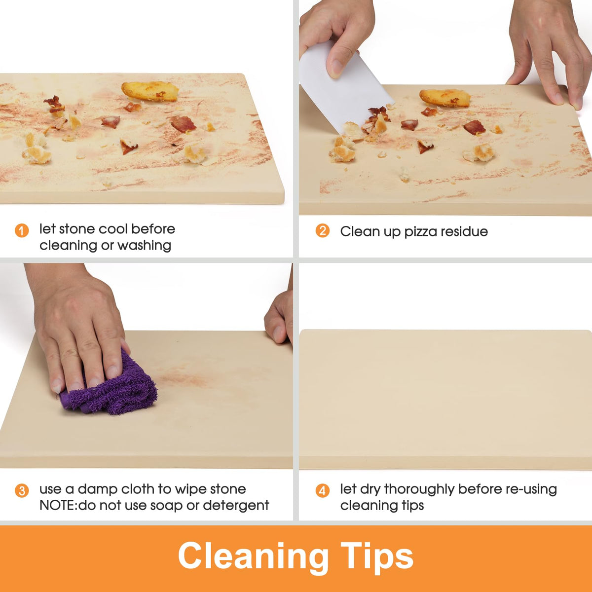Salomayes plastic scraper included for dough work and cleaning.