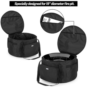 Samdew fire pit bag with Ciays 19 inch fit for easy travel.