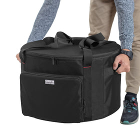 Samdew bag features padded handles for comfortable carrying on trips.