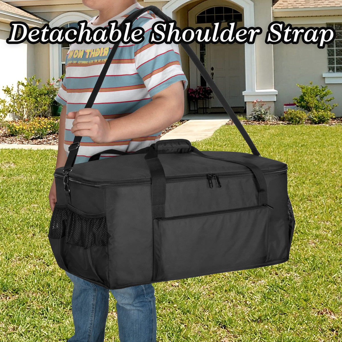 samdew grill bag sturdy carry handles for quick from-car to-yard transport.