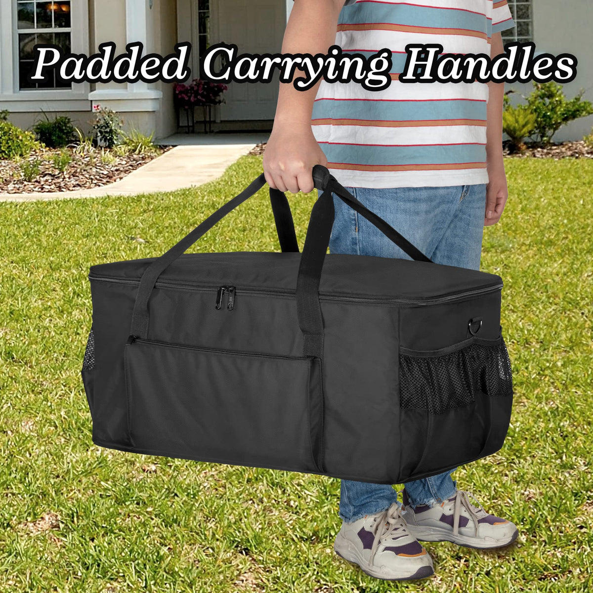 samdew grill bag ideal for camping and outdoor barbecues.