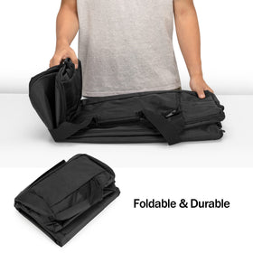 samdew grill bag side pockets store propane canisters and small accessories.