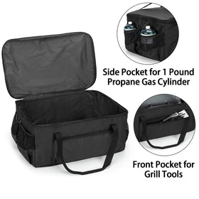 samdew grill bag top-opening zip design for easy access to the grill.