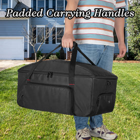 Samdew barbecue bag adjustable strap and handles for comfortable carrying