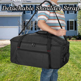 Samdew barbecue bag double-opening zipper top for easy loading and unloading