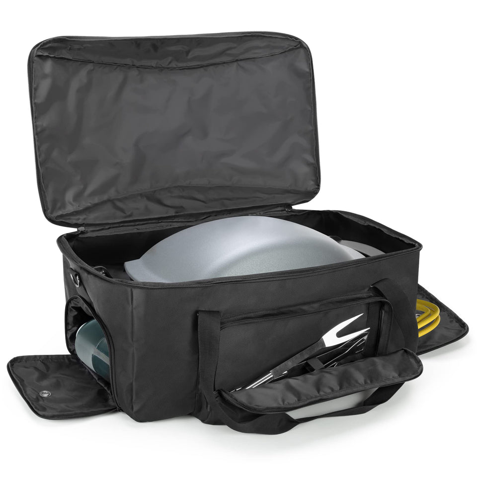 Samdew barbecue bag main compartment for Weber Q1400 keeps grill secure during travel