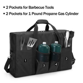 samdew Camp Stove Carry Case dual zip opening for quick stove access