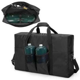 samdew Camp Stove Carry Case top view showing organized pockets and protective exterior