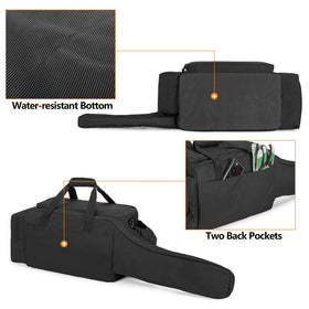 Samdew chainsaw carrying case bottom features water-resistant material for added protection