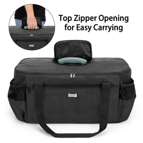 samdew grill bag front pocket stores tools like tongs and brushes