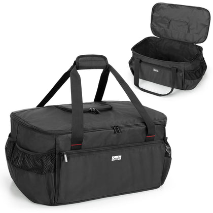 samdew grill bag top zipper opening for easy lift and access