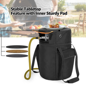 Samddew bag anti-slip feet keep stability on varied outdoor surfaces.