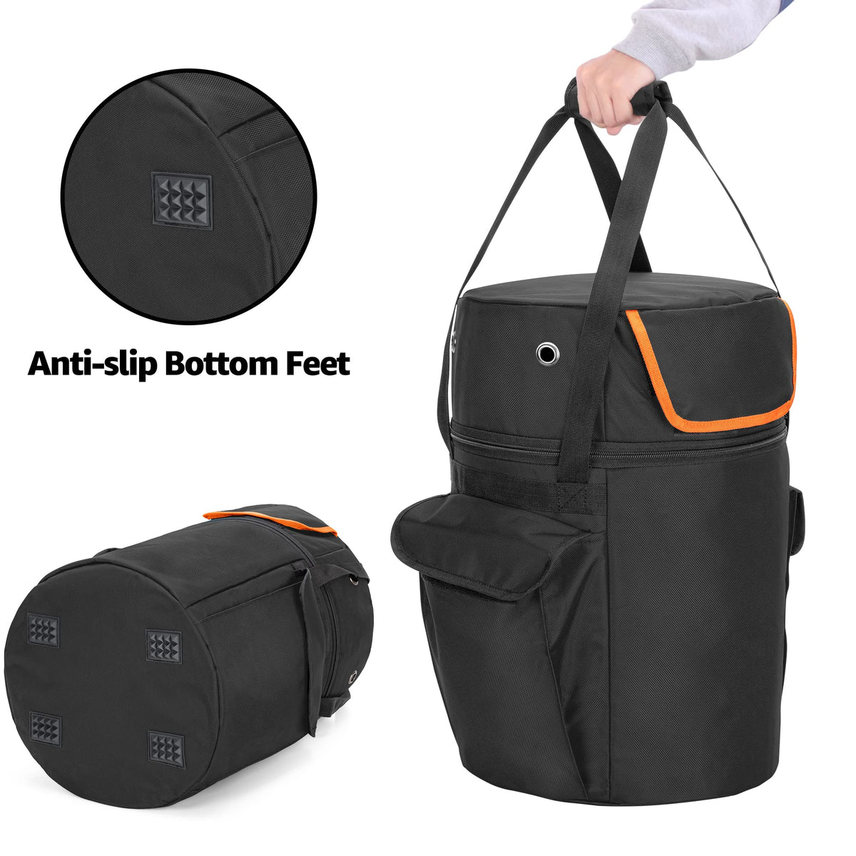 Samddew dual padded handles simplify carrying during camping trips.