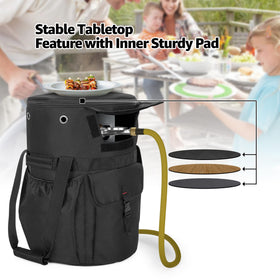 samdew propane tank bag front pocket with buckle for organized tools and accessories
