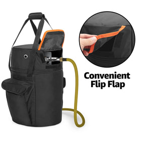 Samddew propane tank bag top assembly window supports quick valve access.