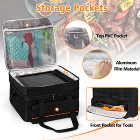 samdew PVC pocket stores gloves and tongs for quick access