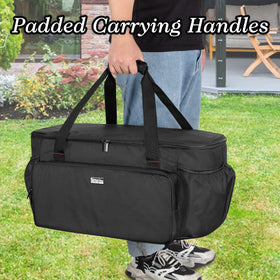 samdow grill bag water-resistant nylon shields gear during rain or splashes.