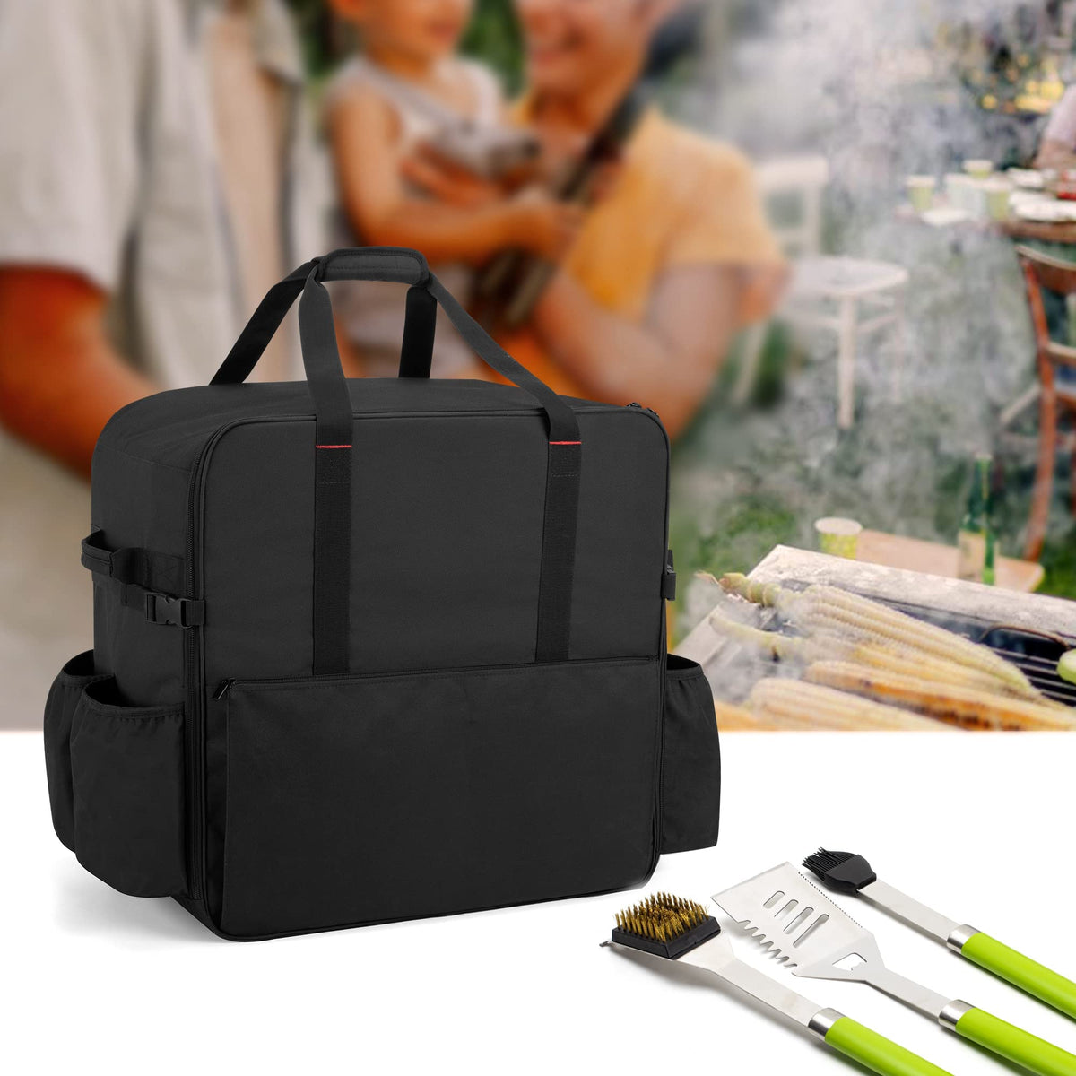 Samdow outdoor bag supports camping, tailgating, and picnics.