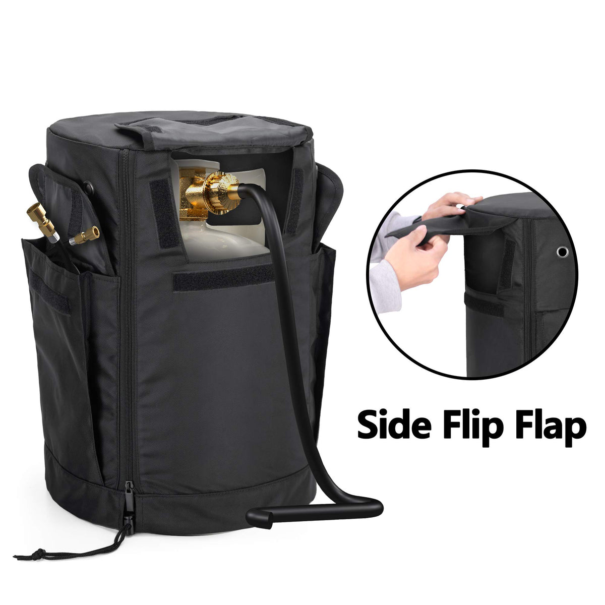 Samdow tank cover made from water-resistant nylon shields rain and scratches.