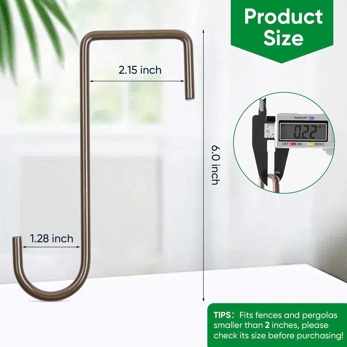 Samhard bird feeder hung on a fence using a sturdy fence hook