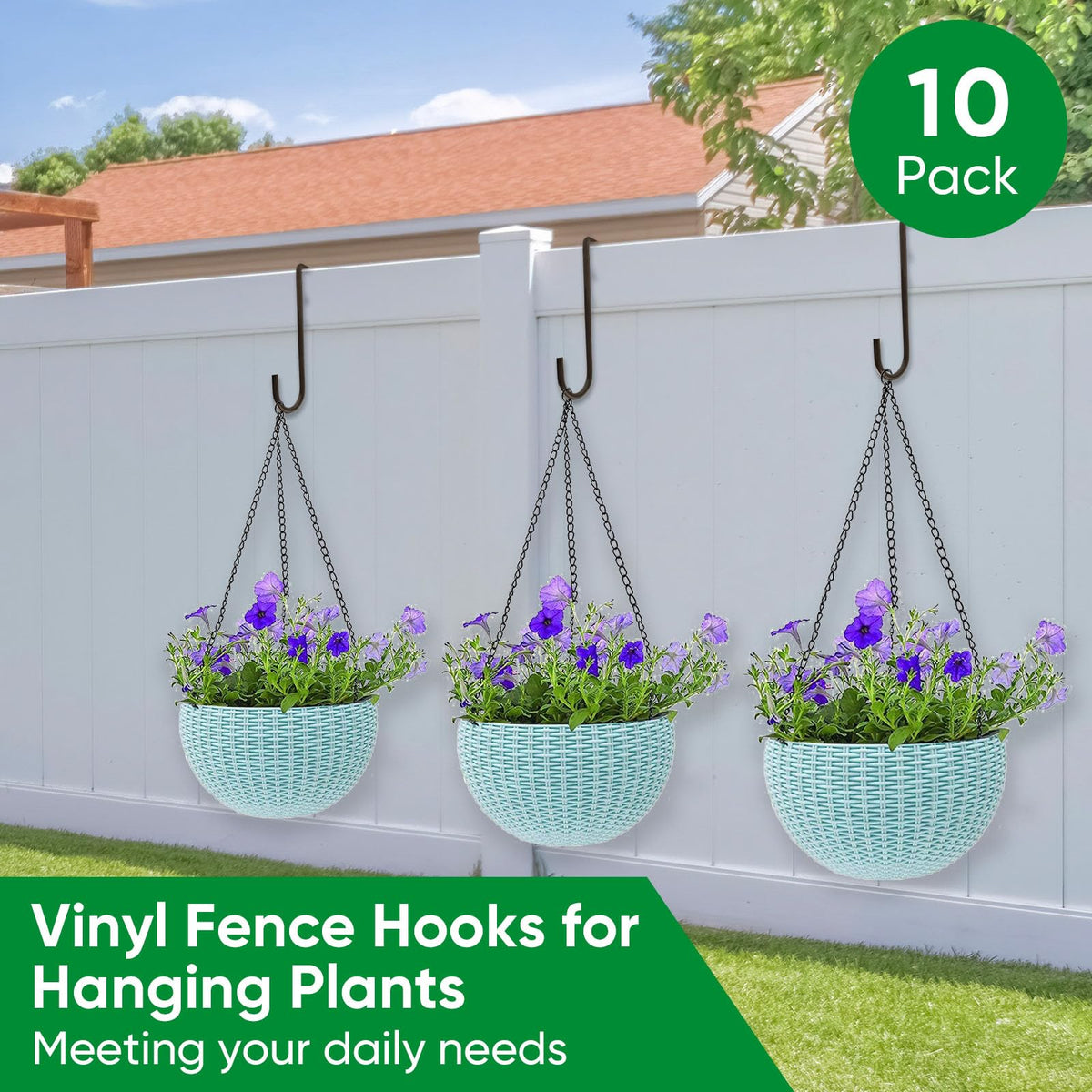 Samhard fence hanger close-up showing easy, tool-free installation