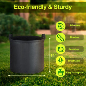 Samhe 300g thickened nonwoven fabric indicates durable, reusable planters.