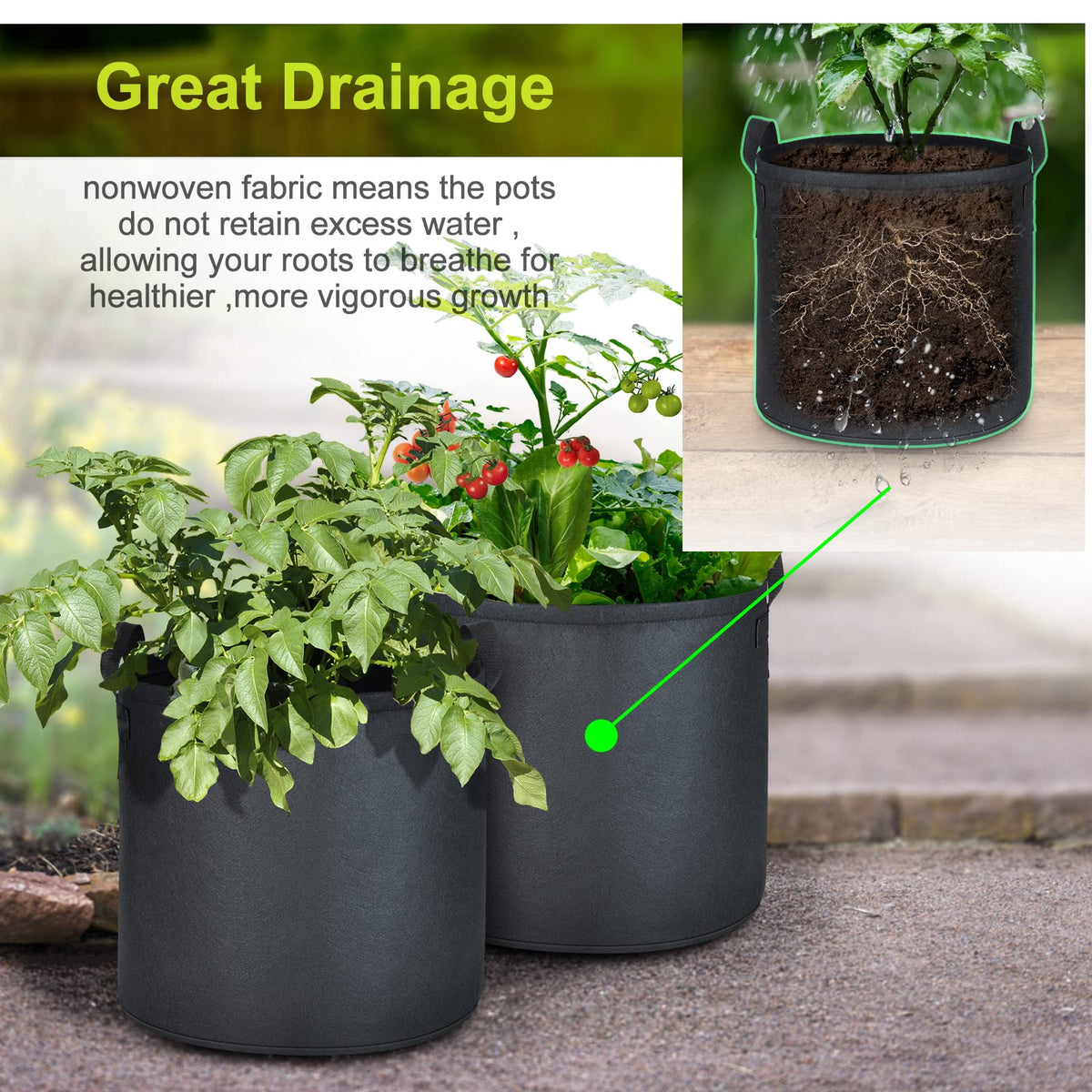 Samhe breathable-aeration improves root oxygen and drainage.