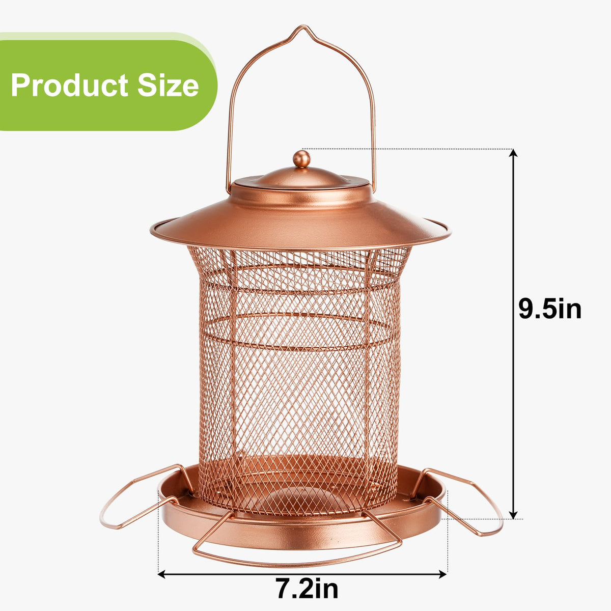 Samhe cylinder mesh tube showing ventilated design that keeps seeds dry and accessible.