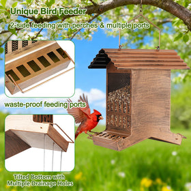 Samhe durable metal construction withstands outdoor use.
