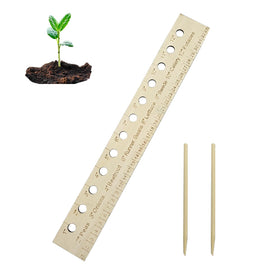 SAMIQU garden seed spacer ruler enables precise row spacing for vegetables.