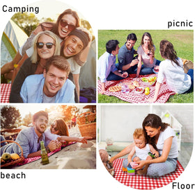 SAMSIER foldable blanket with carry handle enables quick setup anywhere.