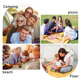 Large 60×80 inch area fits 4-6 people outdoors.