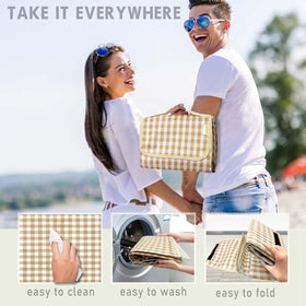 SAMSIER outdoor picnic blanket on the beach showing a sandproof surface