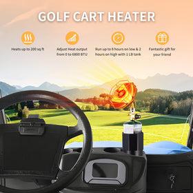 SANAUVULCAN golf cart cup holder integration provides hands-free heating during rides