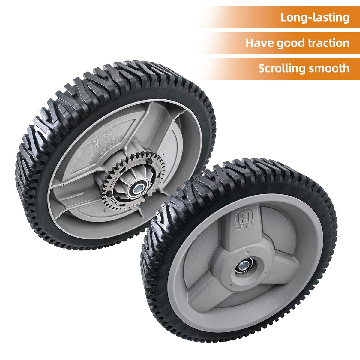 Sanbaiyi 11-inch wheels for HD800HW support steady mowing on uneven terrain