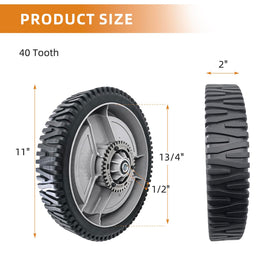 Sanbaiyi 11-inch wheel assembly for HU700H enables smooth, controlled pushing