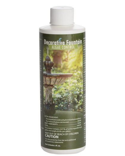 Sanco Industries Fountain Algaecide 16oz bottle ready for pond algae control.