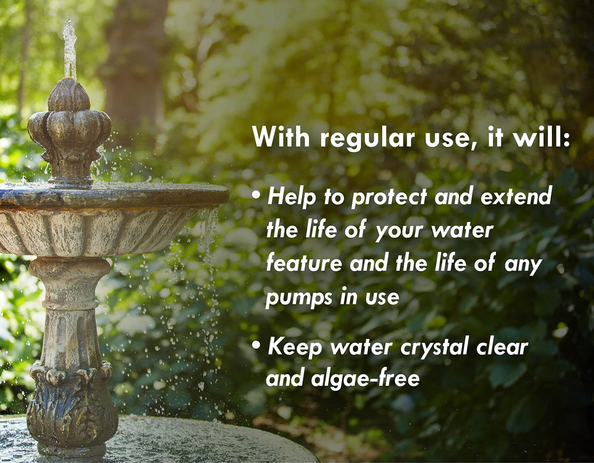 Clearer pond water after treatment with Sanco Fountain Algaecide.