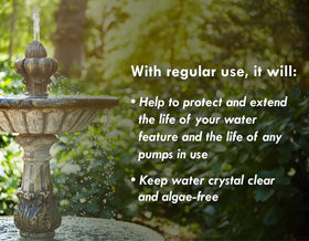 Clearer pond water after treatment with Sanco Fountain Algaecide.