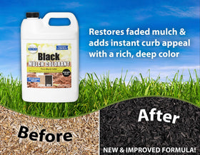 Sanco MulchWorx concentrate label highlights simple 2-5 oz mixing.