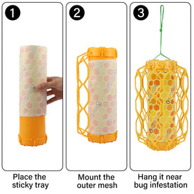 Sancodee wasp trap refill close-up of adhesive application area for easy use.