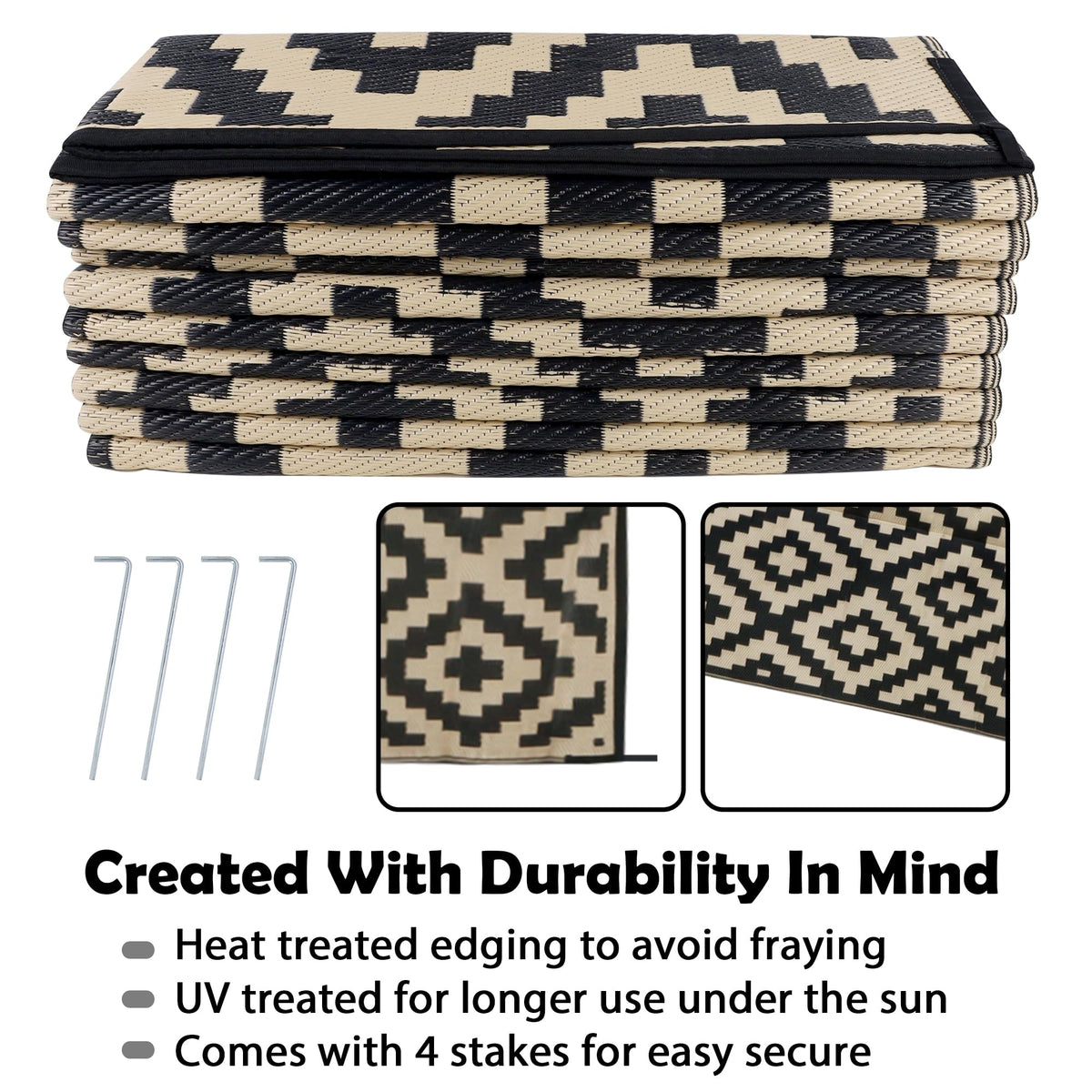 SAND MINE beach-camping rug on sand demonstrates compact, portable outdoor comfort.
