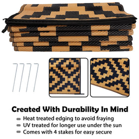 SAND MINE beach picnic patio rug ready for outdoor relaxation.